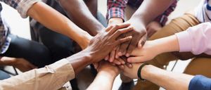 Hands of a group of people